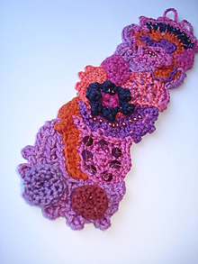 Náramky - FREEFORM crochet náramok Bohemian style - 15310188_