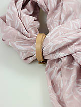 Šatky - Exkluzívna dámska letná šatka z ružového ľanu - 15309873_