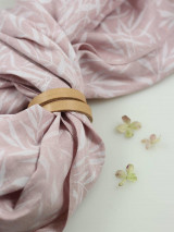 Šatky - Exkluzívna dámska letná šatka z ružového ľanu - 15309880_