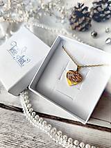 Sady šperkov - Dedičstvo | Cenovo zvýhodnená sada zlátá - náušnice srdcia na kruhoch a náhrdelník - 15310796_