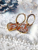 Sady šperkov - Dedičstvo | Cenovo zvýhodnená sada zlátá - náušnice srdcia na kruhoch a náhrdelník - 15310800_