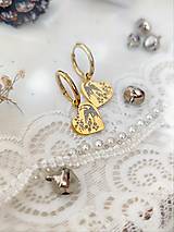 Sady šperkov - Dedičstvo | Cenovo zvýhodnená sada zlátá - náušnice srdcia na kruhoch a náhrdelník - 15310804_