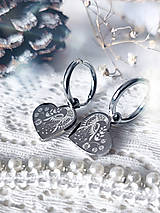 Sady šperkov - Dedičstvo | Cenovo zvýhodnená sada strieborná - náušnice srdcia na kruhoch a náhrdelník - 15310818_
