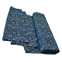 Textil - Ľan- Tmavo modrý s bielym vzorom - 15310174_