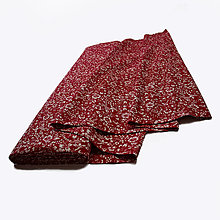 Textil - Ľan- Červený s bielym vzorom - 15310786_