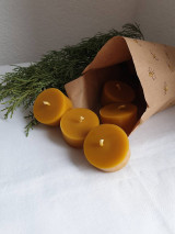 Sviečky - Čajové sviečky z včelieho vosku - 15311661_