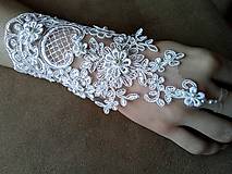 Ivory svadobné rukavičky 2