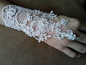 Rukavice - Ivory svadobné rukavičky 2 - 15313298_