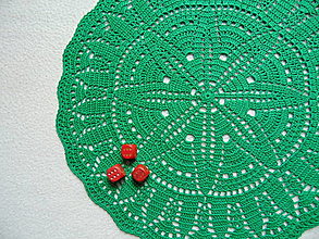 Úžitkový textil - Háčkovaná dečka Zelená - 15312508_
