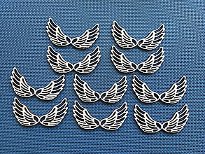 Polotovary - Macrame / Drevené anjelské krídla 7 cm x 3,5 cm - 15313616_