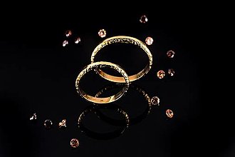 Prstene - Zlaté obrúčky romantika - 15315004_
