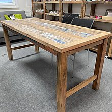 Nábytok - Jedálenský / Pracovný stôl, recyklované teakové drevo zo starých rybrárskych lodí 180x77x70 cm - 15313490_