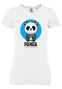 Topy, tričká, tielka - Hravá Panda „Zamilovaná“ - 15313191_