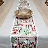 Úžitkový textil - VALERIA - folklórny motív patchwork - behúň na stôl - 15315066_