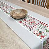 Úžitkový textil - VALERIA - folklórny motív patchwork - behúň na stôl - 15315067_
