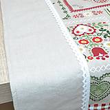 Úžitkový textil - VALERIA - folklórny motív patchwork - behúň na stôl - 15315070_
