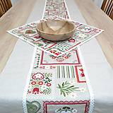 Úžitkový textil - VALERIA - folklórny motív patchwork - behúň na stôl - 15315072_