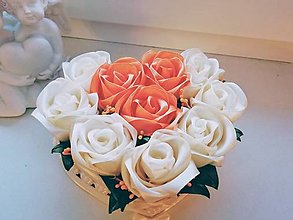 Dekorácie - Box ruží  (Oranžová) - 15318182_