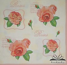 Papier - Kvetinové servítky na decoupage II. (Ruže) - 15317308_