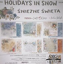 Papier - Sada scrapbook papierov (30,5x30,5cm) Craft O'Clock - Holidays in Snow - 15317394_