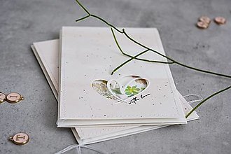 Papiernictvo - Svadobný pozdrav - srdiečko s kvetinami (Malé srdce) - 15318677_