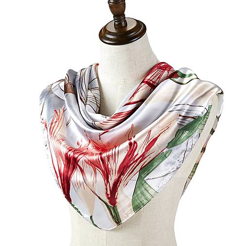 Hodvábna šatka - Classicflow biela