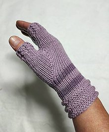 Rukavice - Bezprstové rukavice fialove - 15321414_
