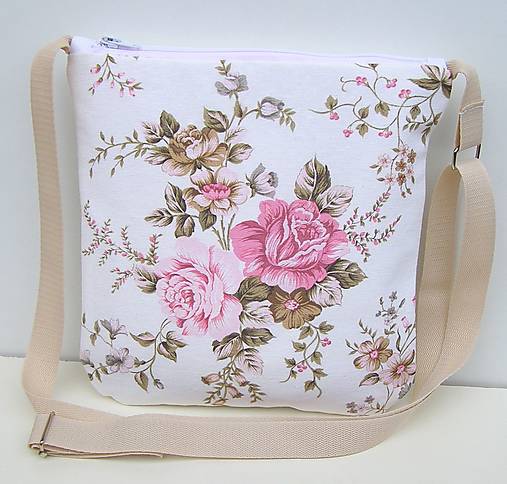 Kabelky - ZĽAVA Biela Crossbody kabelka - 15320870_
