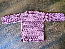 Detské oblečenie - Ružový bavlnený pulóver - 15319829_