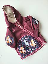 Detské oblečenie - Zimná softshellová bunda "rabbit&fox" - 15321661_