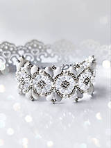 Sady šperkov - Rosička | biela cenovo výhodná sada náušníc a náramku - 15320515_