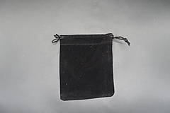 Úžitkový textil - Darčekové vrecko čierne 9,5 x 12cm - 15321479_