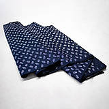 Textil - Bavlnená látka – Modrá s bielou margarétkou - 15319724_