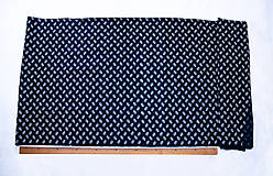 Textil - Bavlnená látka – Modrá s bielou margarétkou - 15319725_