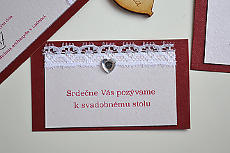 Papiernictvo - Svadobné oznámenie romantika ružová (pozvánka k svadobnému stolu) - 15318441_