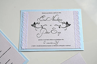 Papiernictvo - Svadobné oznámenie romantika ružovo-modrá (svadobné oznámenie 7x14 cm) - 15318625_