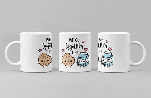 Nádoby - Hrnček ideme k sebe ako cookies a mlieko - 15321343_