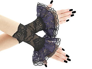 Rukavice - Spoločenské čipkové dámské rukavice, návleky 01 - 15324657_