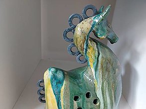 Sochy - Keramika, Koník Green - 15322149_