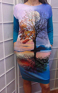 Šaty - Šaty s kapsami - strom S - XXXL - 15324582_