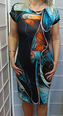 Šaty - Šaty s kapsami - abstrakce S - XXXL - 15324799_