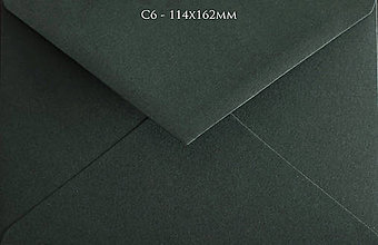 Papiernictvo - C6 Tmavozelená obálka - 114x162mm - 15322474_