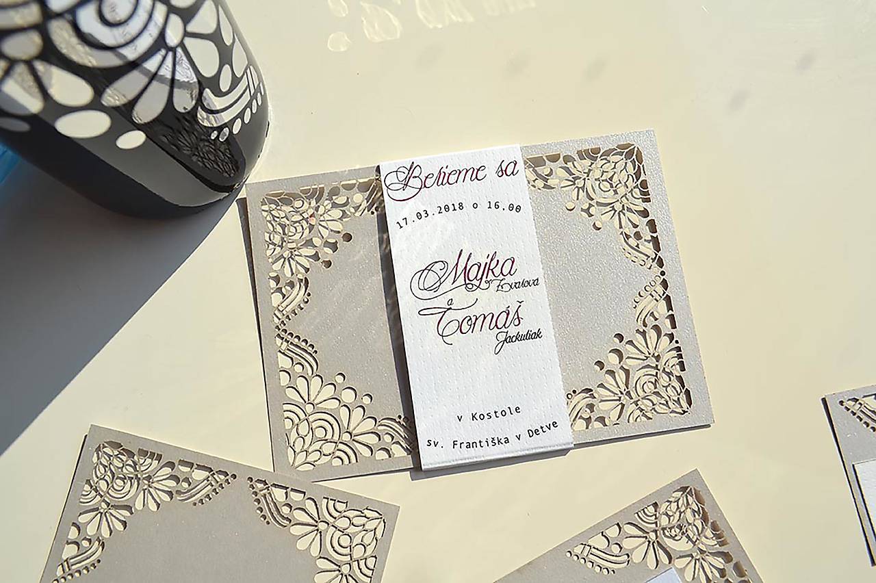 Svadobné oznámenie Margaréta strieborná