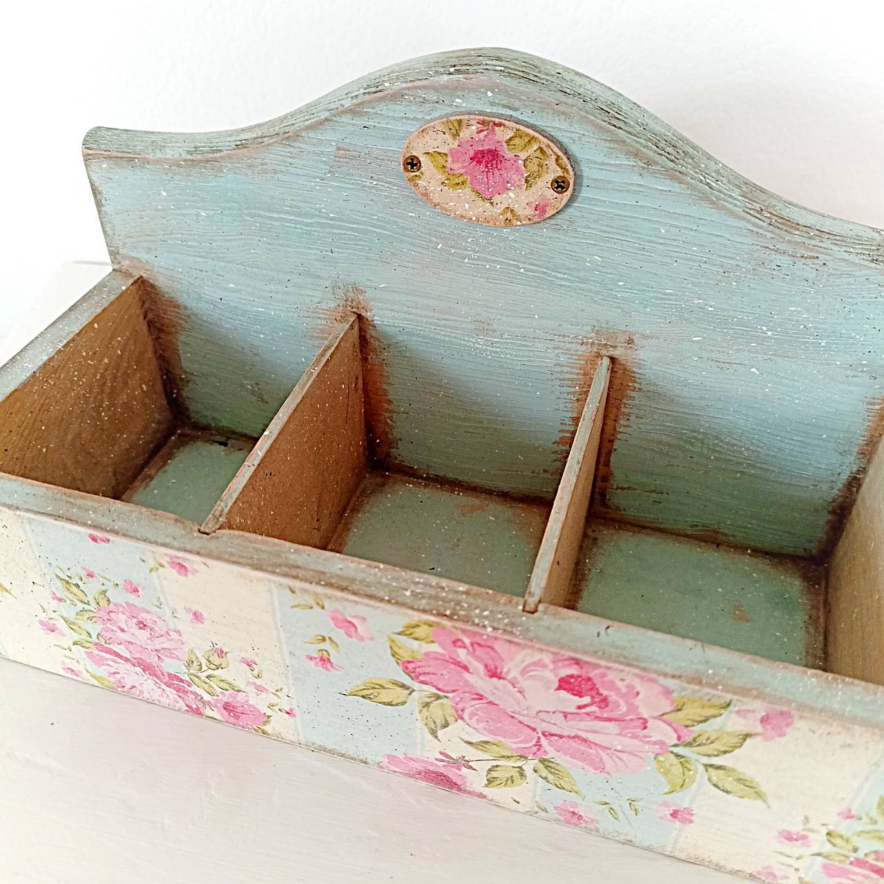 Drevený vintage box na čaj 