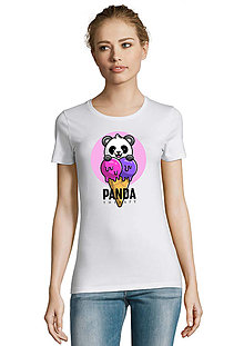 Topy, tričká, tielka - Sladká Panda „Rezeň v kornútku“ - 15322819_