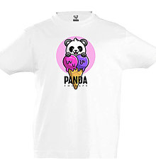 Topy, tričká, tielka - Sladká Panda „Rezeň v kornútku“ - 15323735_