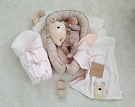 Detský textil - BASIC 5 dielna sada Baby jemná ružová - 15328818_
