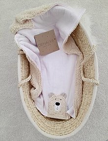 Detský textil - "Tuľkacia" mušelínová deka Baby jemná ružová s Mackom s jemným barančekom 65x90cm - 15328834_