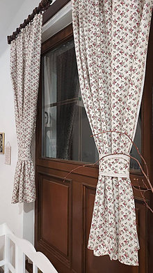 Úžitkový textil - Závesy anglická ružička na béžovej - 15326121_