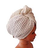 Úžitkový textil - Set turban, uterák, žinka a gumička - 15328791_